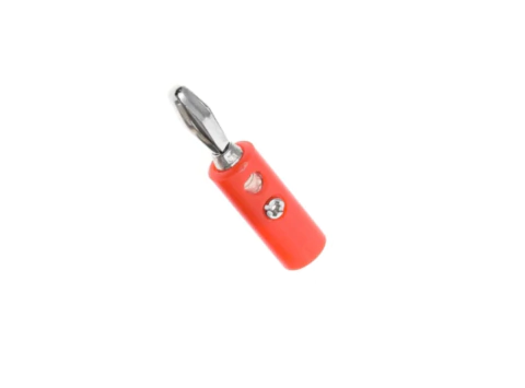 Conector Ficha Plug Banana Plastica Con Tornillo Rojo