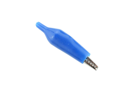 Ficha Conector Clip Cocodrilo Mediano 35mm Azul - comprar online