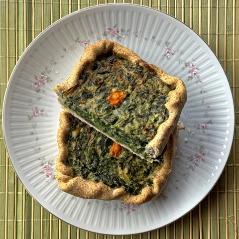 Tarta Individual Masa Integral Espinaca