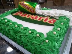 Torta Tema Cerveja Bavaria - 1kg (Papel Arroz + Lata)