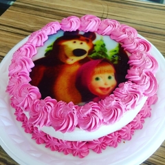 Feminino - Torta com Papel de Arroz - Tema da sua festa