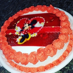 Feminino - Torta com Papel de Arroz - Tema da sua festa