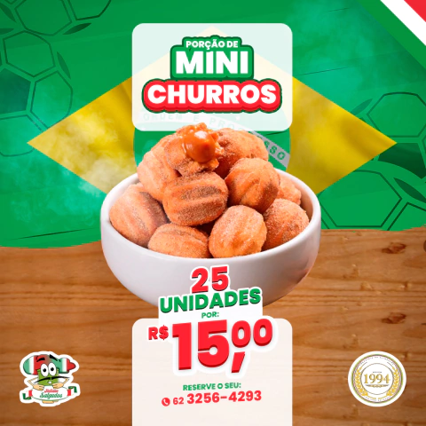 MÊS do CONSUMIDOR : Mini Churros Doce Leite ou Mini Churros Chocolate