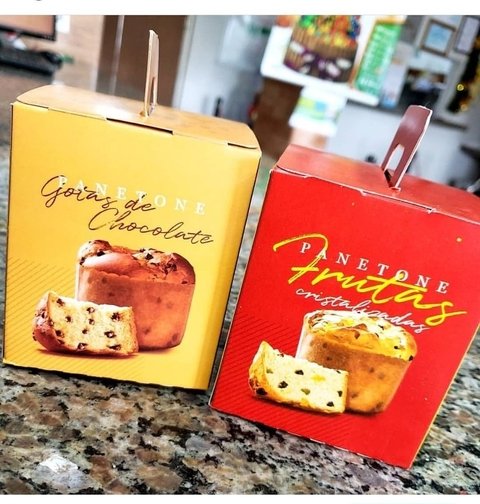 Caixa do Panetone Grande - P/ Colocar o panetone de 450g - (Vazia)