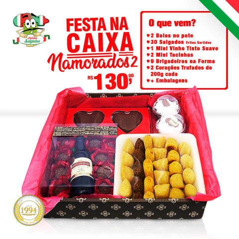 Festa Na Caixa - Dia dos Namorados nª03 - C/ Bolo No Pote- Imagem Ilustrativa - comprar online