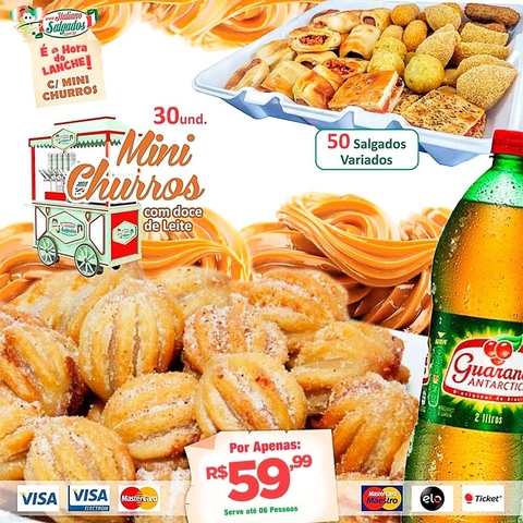 É a Hora do Lanche - Mini Churros com Doce de Leite