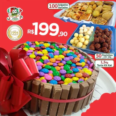 Super Combo Torta Kit Kat - Torta de 1,5kg (Serve Aprox. 12 até 15 pessoas)