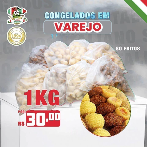 Salgados Fritos Sortidos Tradicionais Congelados (1 kg) 6 tipos - Rende aprox. 50 unid. Não escolhe. - comprar online