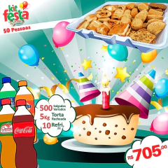 Kit Festa 50 Pessoas - Torta 5kg