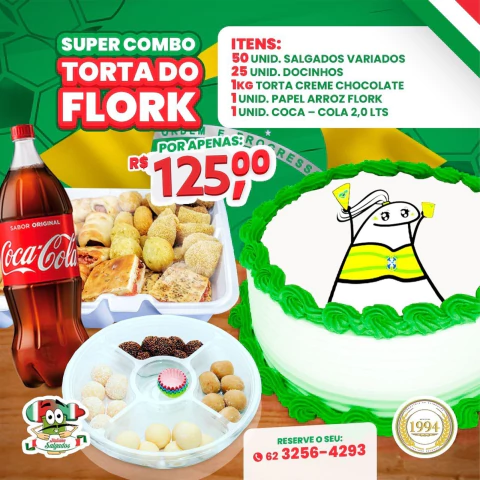 Super Combo Tema do Flork tema do BRASIL - Torta 1kg - Feminino (Tema a escolha do cliente) - comprar online