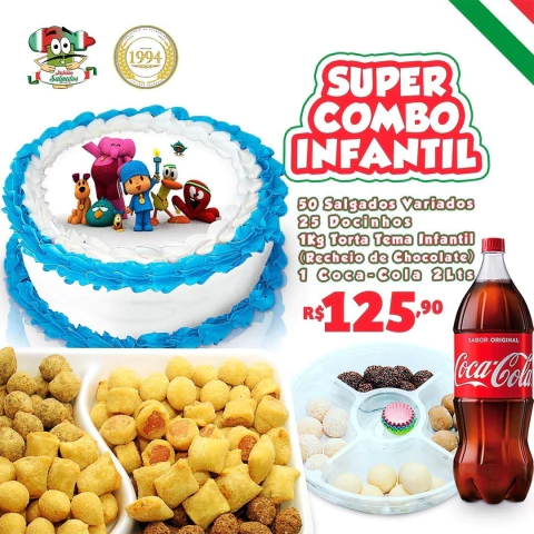 Super Combo Infantil - Torta 1kg - Masculino (Tema a escolha do cliente) - comprar online