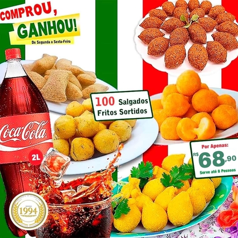 Comprou Ganhou c/ Coca-Cola - Salgados Só Fritos + Refri - comprar online