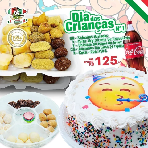 Promoção Dia Das Crianças N°01 - Torta 1kg EMOJI (Tema: a escolha do cliente)