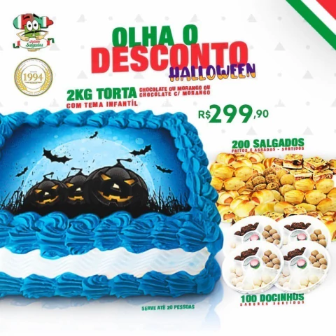 Combo Olha Desconto HALLOWEEN - Serve Aprox. 20 pessoas - Tema Halloween (Tema a escolha)