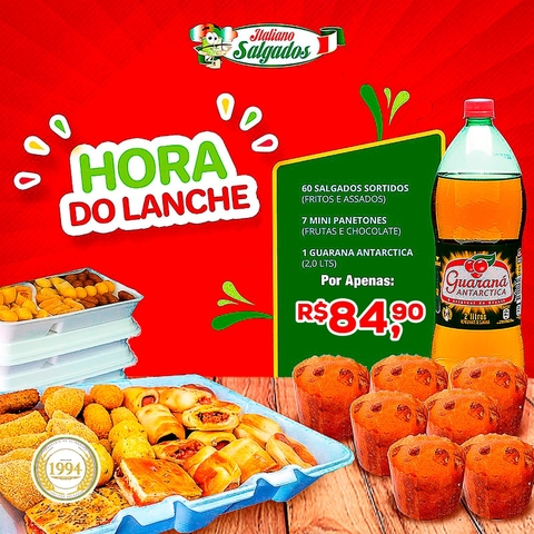 É Hora Do Lanche Natal - Mini Panetones 80g (Sabores Sortidos)