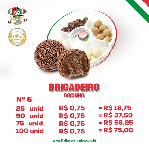 Brigadeiro Nº06 Festa - Docinhos - Coquetel (Artesanal) - comprar online