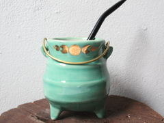 mate caldero de ceramica especiales, con bombilla
