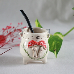 mate caldero de ceramica especiales, con bombilla