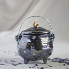 Sahumador caldero de ceramica grande - Astral Objetos cerámica