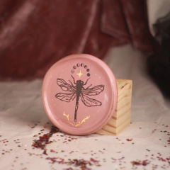 Plato de ceramica RUEDA ZODIACAL con tornasol y oro, SIGNOS - Astral Objetos cerámica