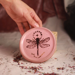 Imagen de Plato de ceramica RUEDA ZODIACAL con tornasol y oro, SIGNOS