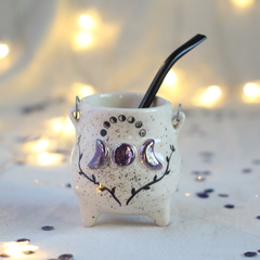 Imagen de mate caldero de ceramica especiales, con bombilla
