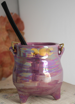 mate caldero de ceramica especiales, con bombilla