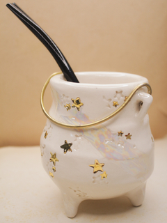 mate caldero de ceramica especiales, con bombilla - tienda online