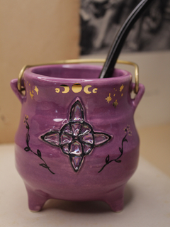 Imagen de mate caldero de ceramica especiales, con bombilla