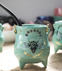 mate caldero de ceramica especiales, con bombilla