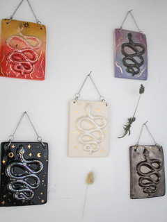 Serpiente de ceramica, joya de pared, VARIOS COLORES - comprar online