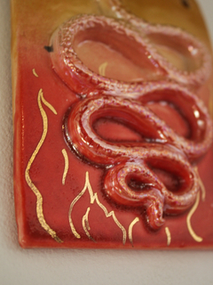 Serpiente de ceramica, joya de pared, VARIOS COLORES en internet
