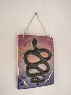 Serpiente de ceramica, joya de pared, VARIOS COLORES - tienda online