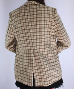 Blazer xadrez de lã 70’s Raffaele - Frou Frou Vintage – Vintage Store