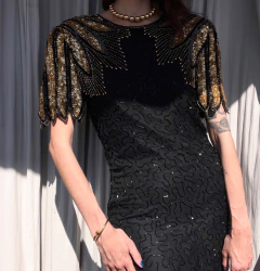 Vestido de paetês bordado - Frou Frou Vintage – Vintage Store
