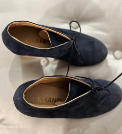 Botas Chanel CC Toe Lace Up 36