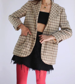 Blazer xadrez de lã 70’s Raffaele