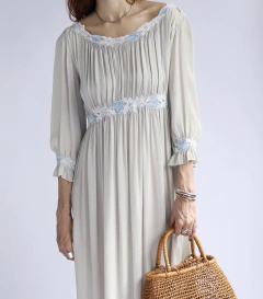 Vestido em seda azul Florence - loja online