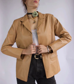 Blazer de couro Mocha