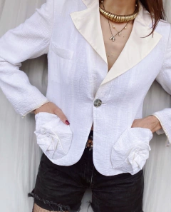 Blazer de linho Emporio Armani