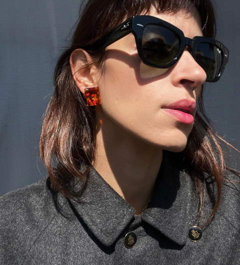 Brinco Vintage flores secas