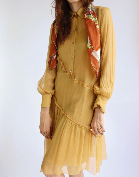 Vestido em seda See by Chloé