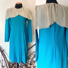 Imagem do Vestido gola plissada