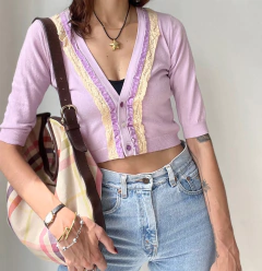 Cardigã cropped Patachou - Frou Frou Vintage – Vintage Store