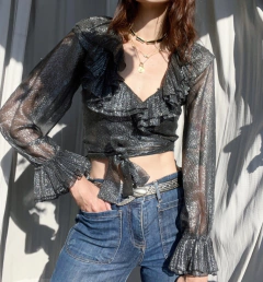 Blusa Saint Laurent 70’s Vintage na internet
