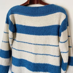 Blusa listrada bouclé na internet