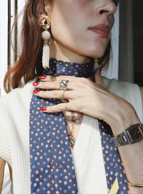 Brinco de pérolas Francesca Romana