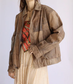 Jaqueta de couro bomber Bella H - Frou Frou Vintage – Vintage Store
