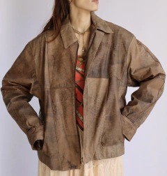 Jaqueta de couro bomber Bella H