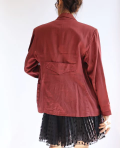 Blazer de linho marsala Sem Fim